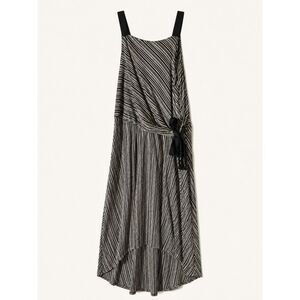 Maeve Anthropologie Salsola Dress SP Petite Small Striped Side Tie Hi Low Midi M